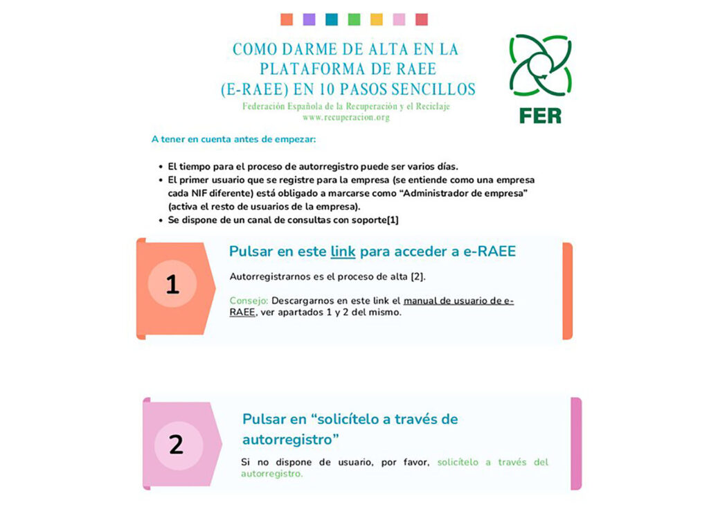 Plataforma de RAEE (e-RAEE), uso obligatorio a partir del 3 de febrero